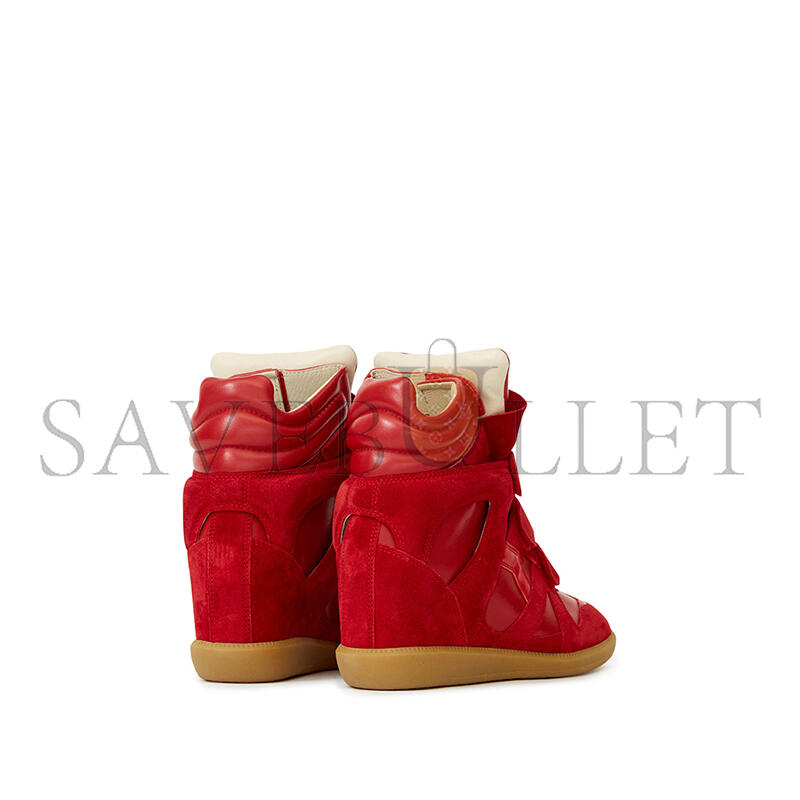 isabel M*rant bekett leather wedge sneakers bk0010fac1e02s70rd